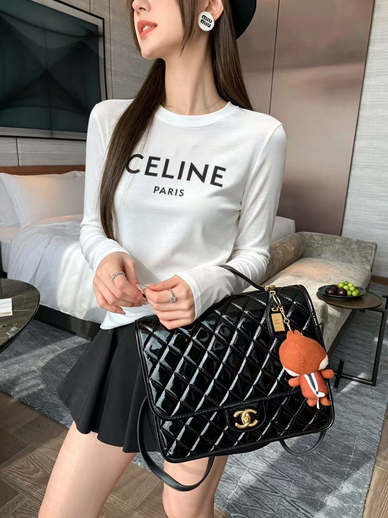CEL1NE レター長袖Tシャツ【50％割引+送料無料】
