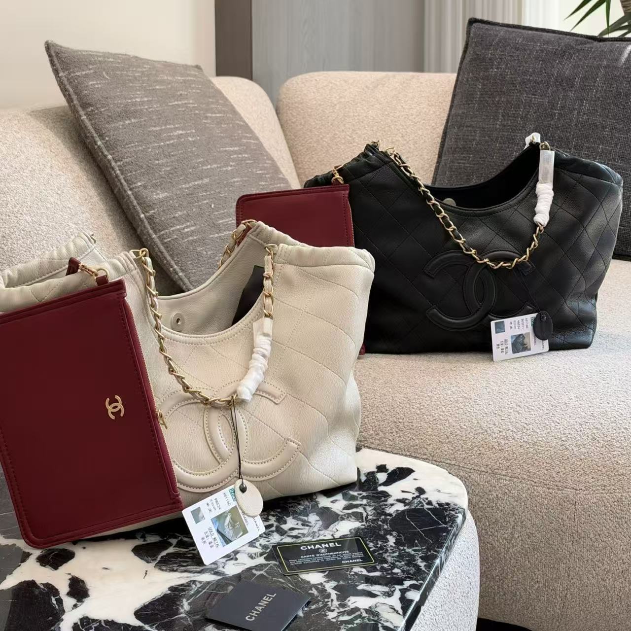 CHANEL ダブルC チェーン ショッピングバッグ【50％割引+送料無料】