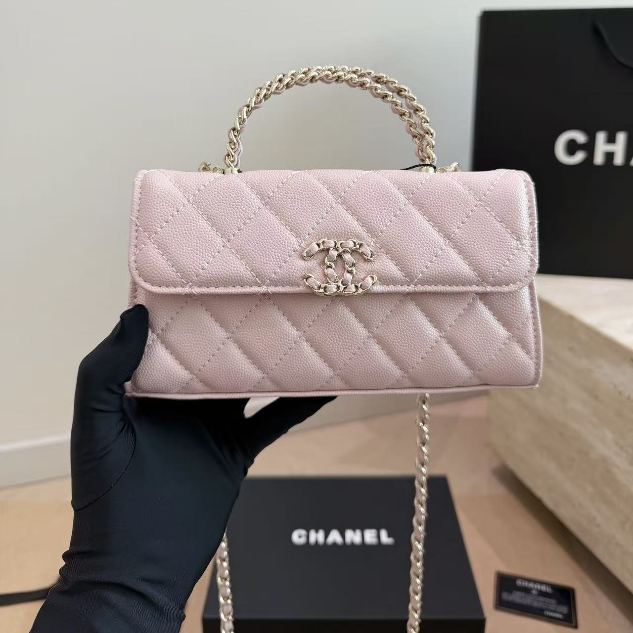CHANE1 kellyキャビアチェーンバッグ【50％割引+送料無料】