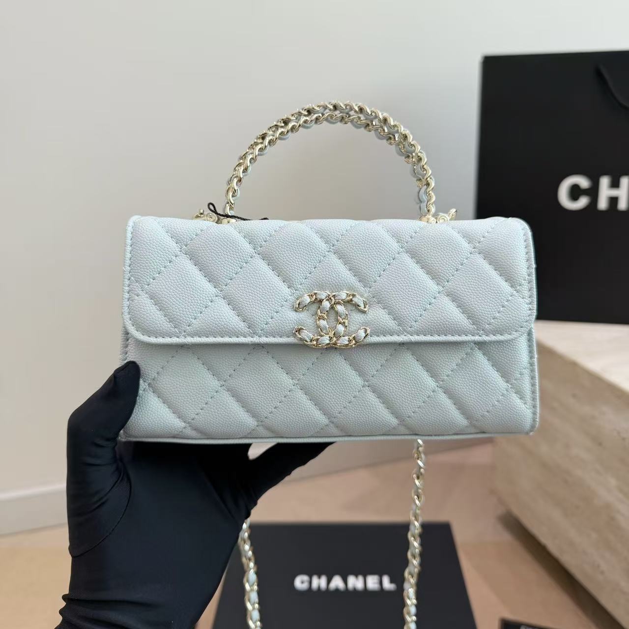 CHANE1 kellyキャビアチェーンバッグ【50％割引+送料無料】