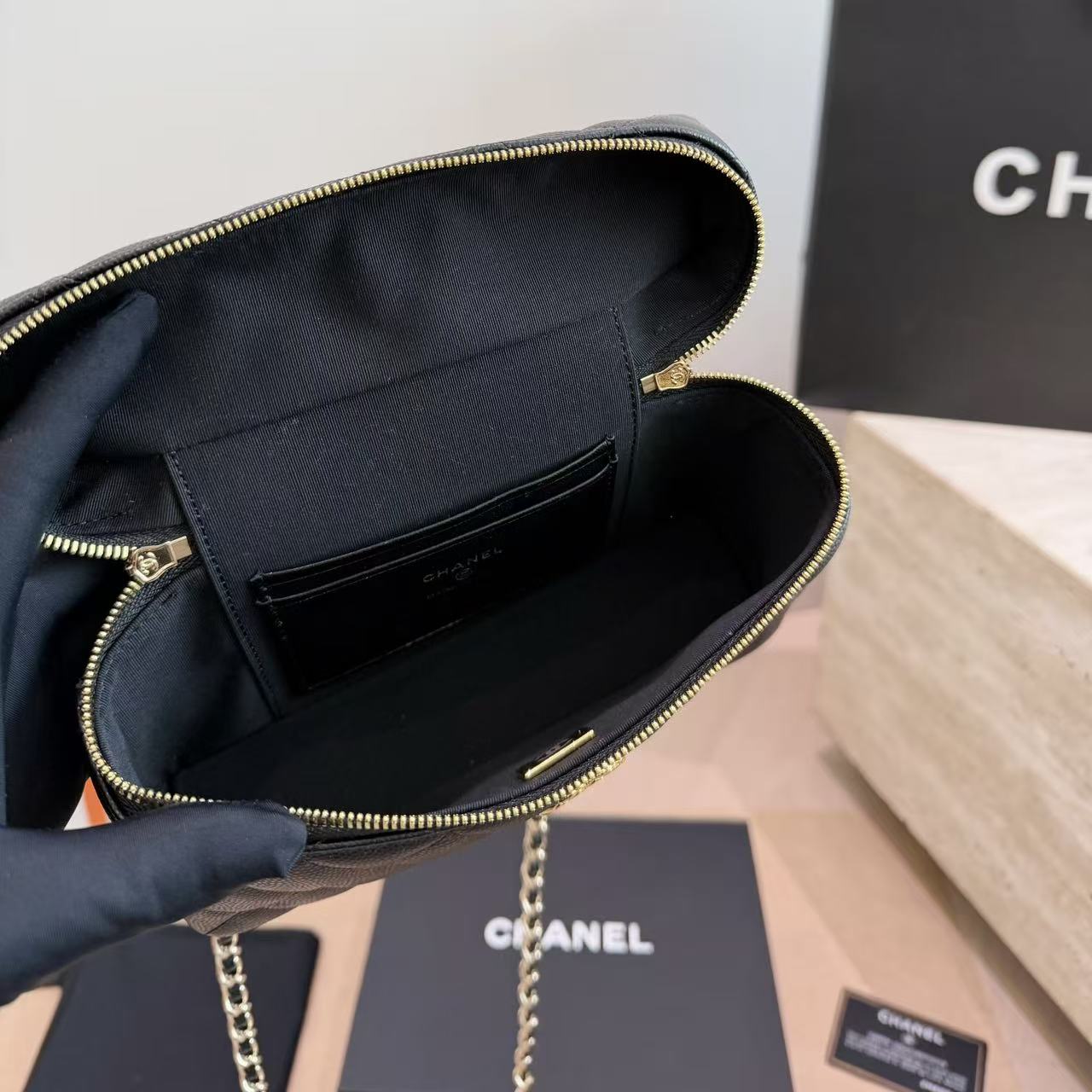 CHANE1 キャビアチェックチェーンバッグ【50％割引+送料無料】
