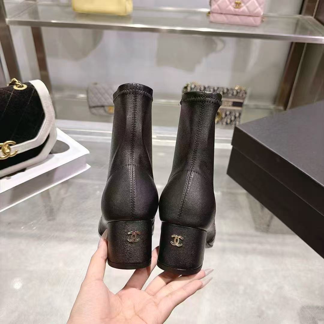 CHANE1 高品質シンプルダブルCラムスキンアンクルブーツ【50％割引+送料無料】