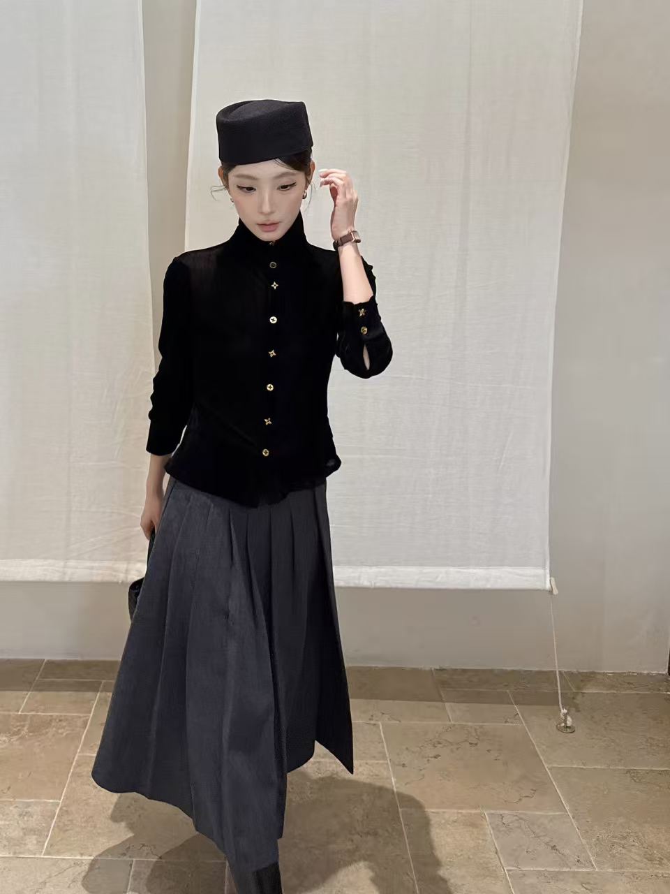 LV シースルー長袖Tシャツ【50％割引+送料無料】