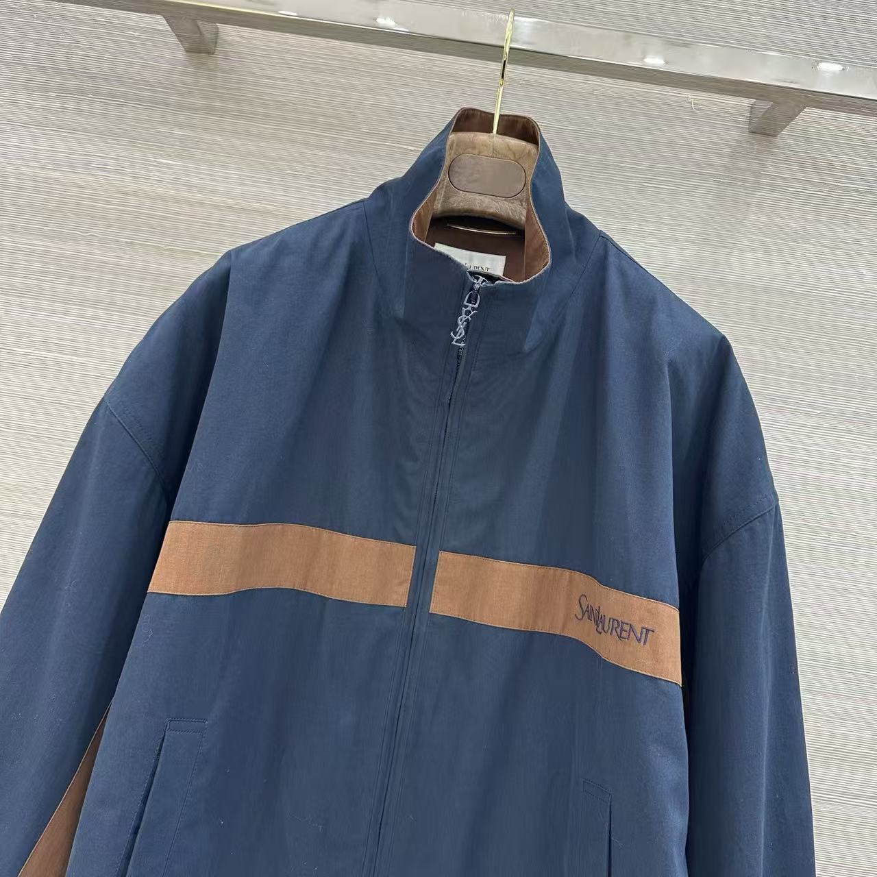 YSLのカラーブロックジップアップジャケット【50％割引+送料無料】