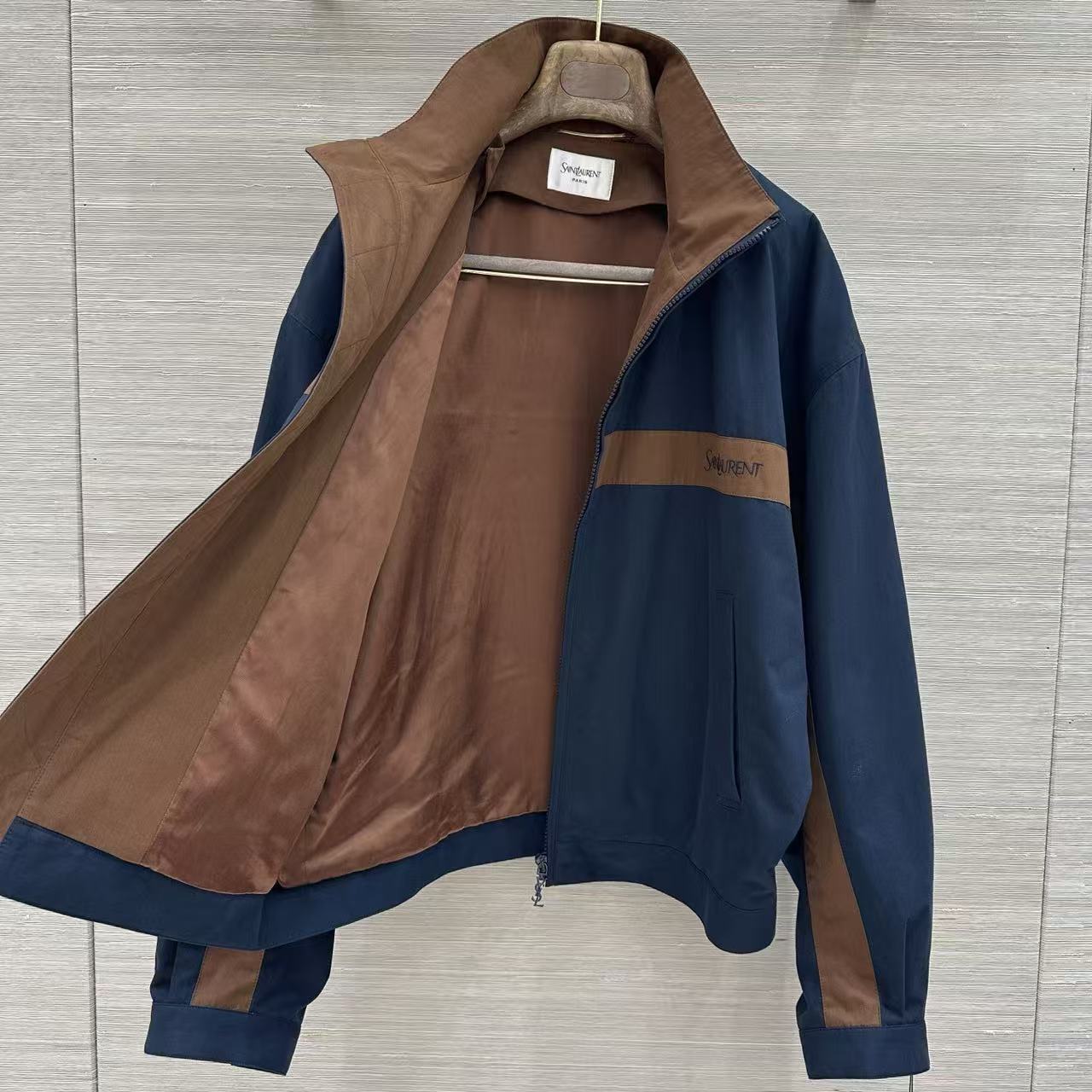 YSLのカラーブロックジップアップジャケット【50％割引+送料無料】