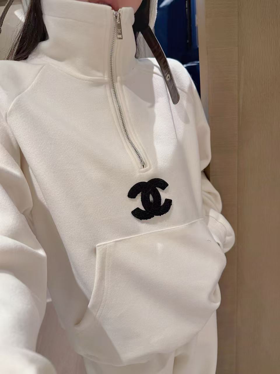 CHANE1 ダブルC フーディー＋パンツ ツーピースセット【50％割引+送料無料】