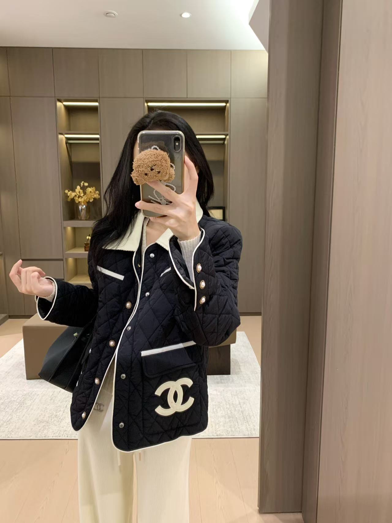 CHANEL ダブルC 格子柄ジャケット【50％割引+送料無料】