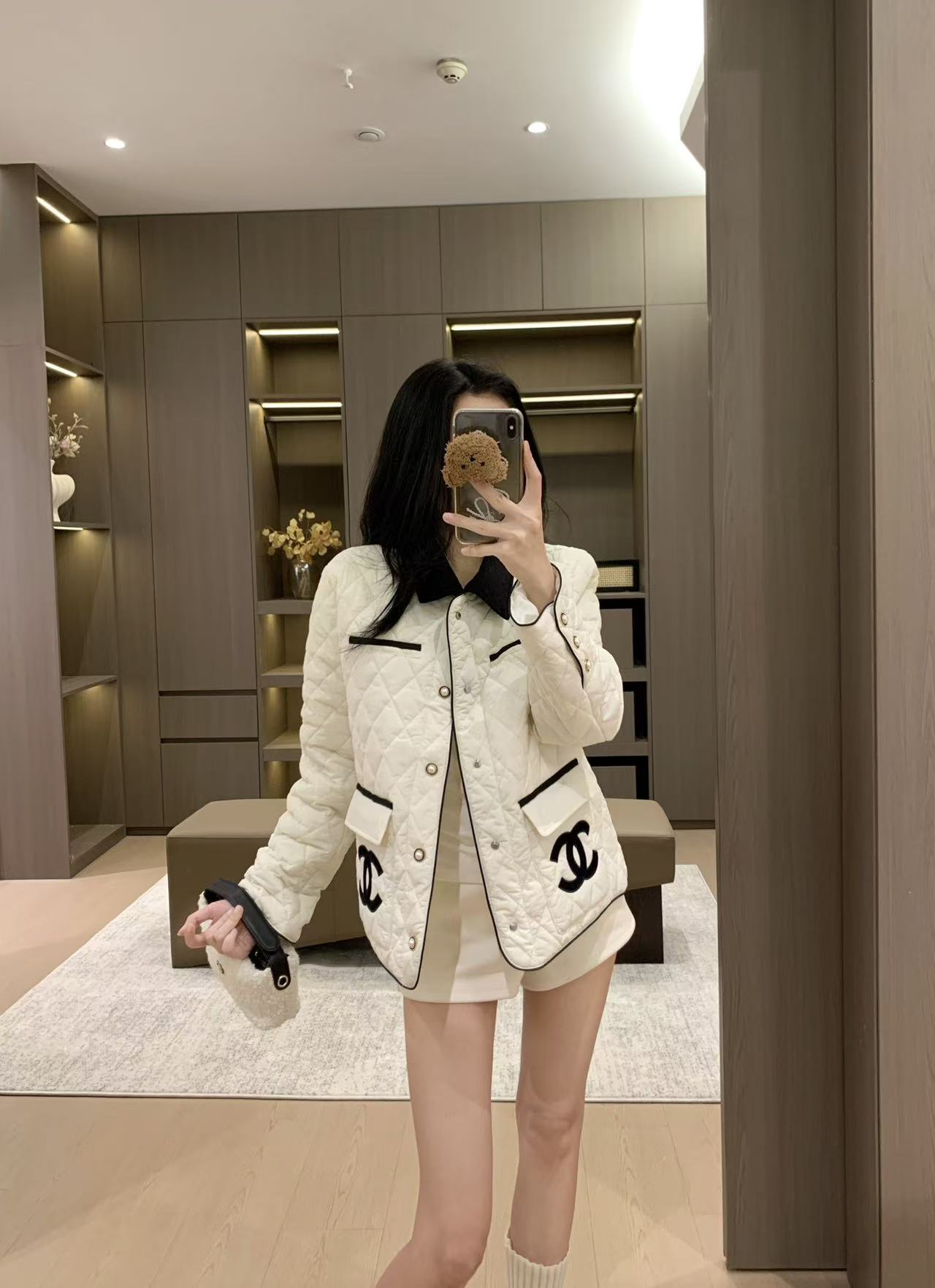 CHANEL ダブルC 格子柄ジャケット【50％割引+送料無料】