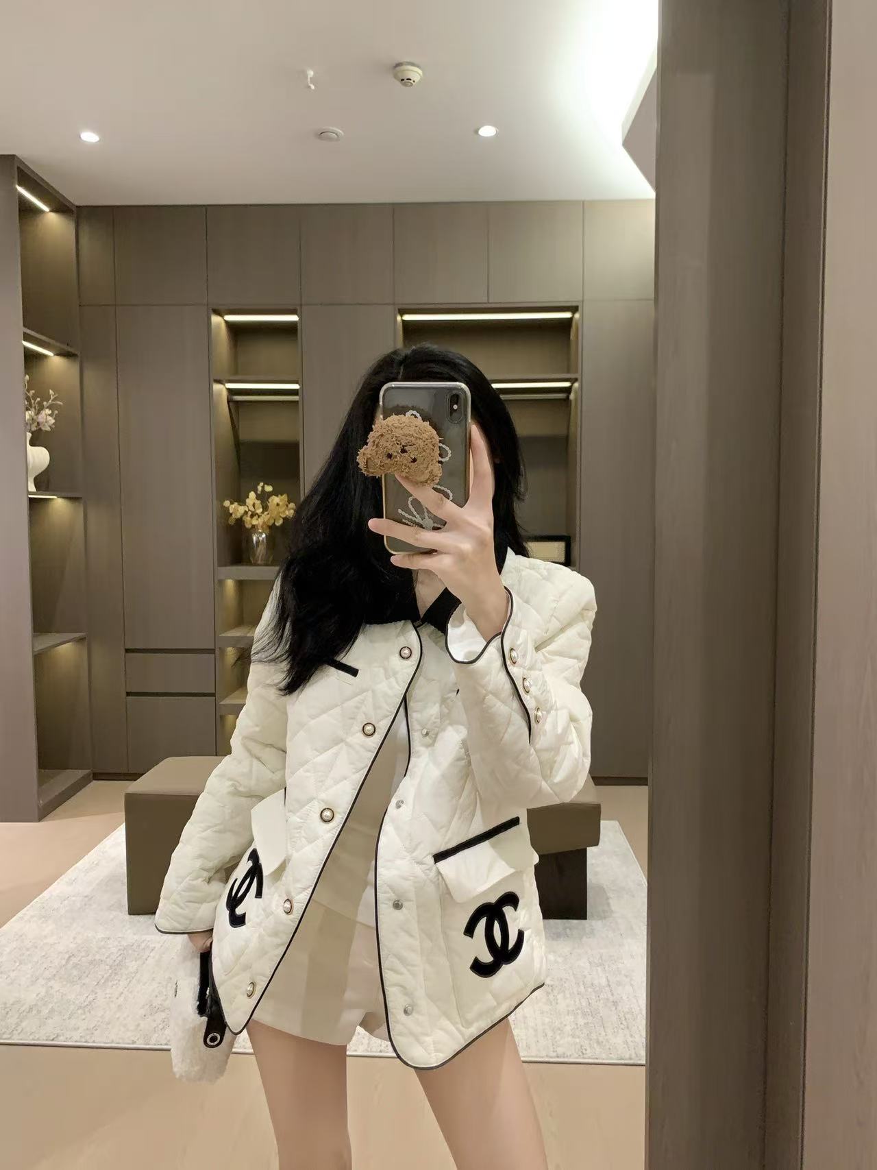 CHANEL ダブルC 格子柄ジャケット【50％割引+送料無料】