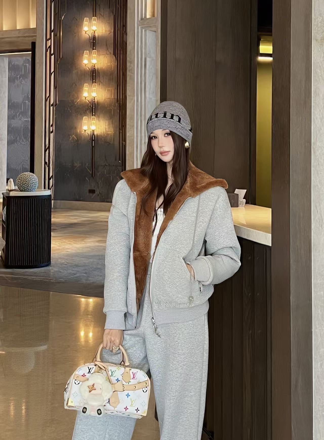 LV フード付きジャケット＆パンツ セットアップ【50％割引+送料無料】
