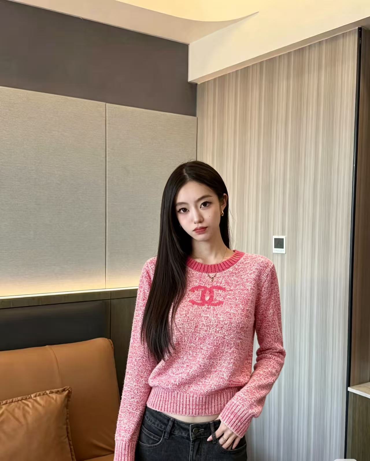 CHANE1 シンプルダブルCセーター【50％割引+送料無料】