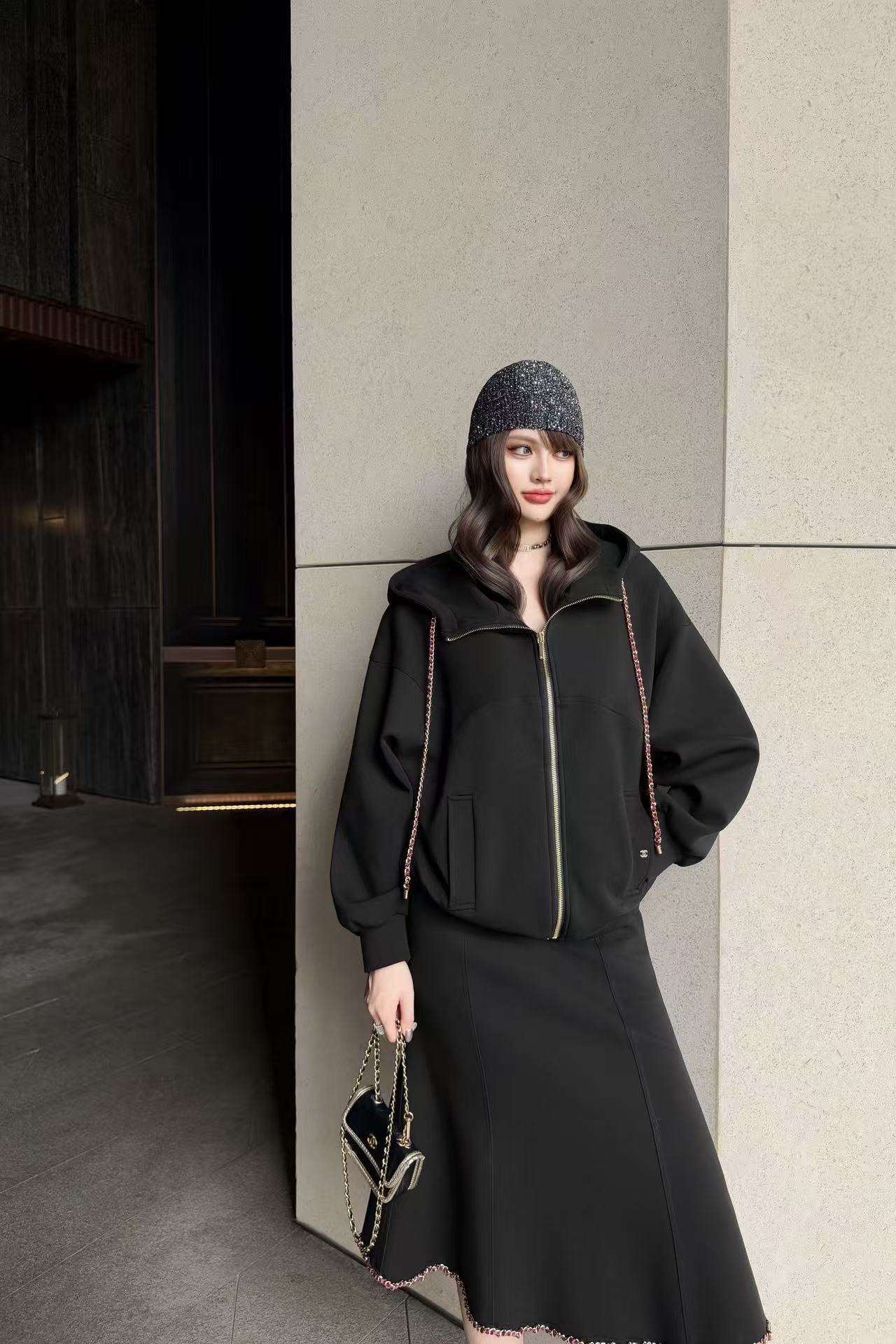 LV フード付きジャケット＋スカート セットアップ【50％割引+送料無料】