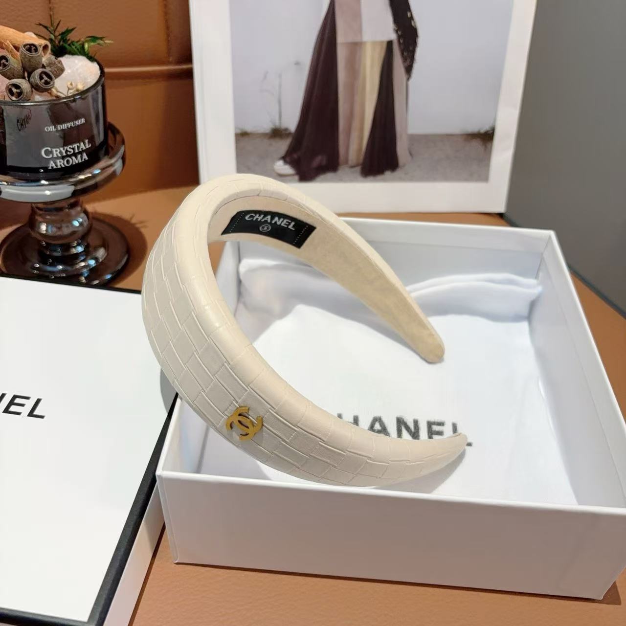 CHANEL シンプルなダブルCカチューシャ【50％割引+送料無料】
