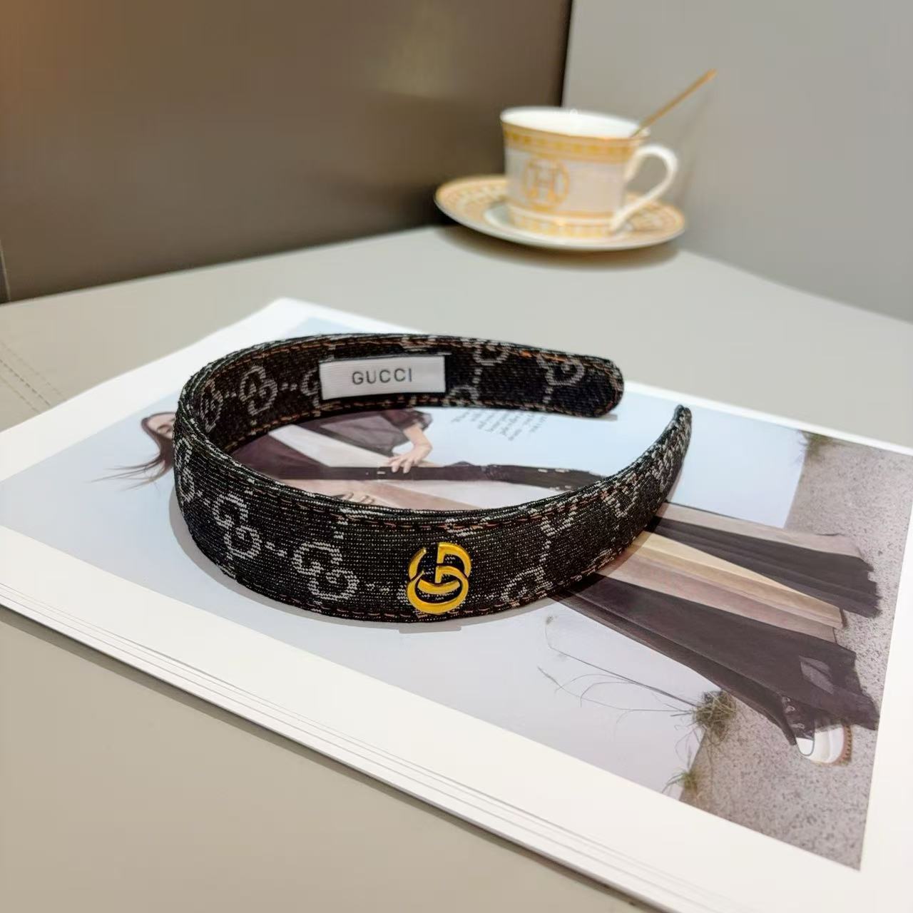 GUCCI ジャカードヘアバンド【50％割引+送料無料】