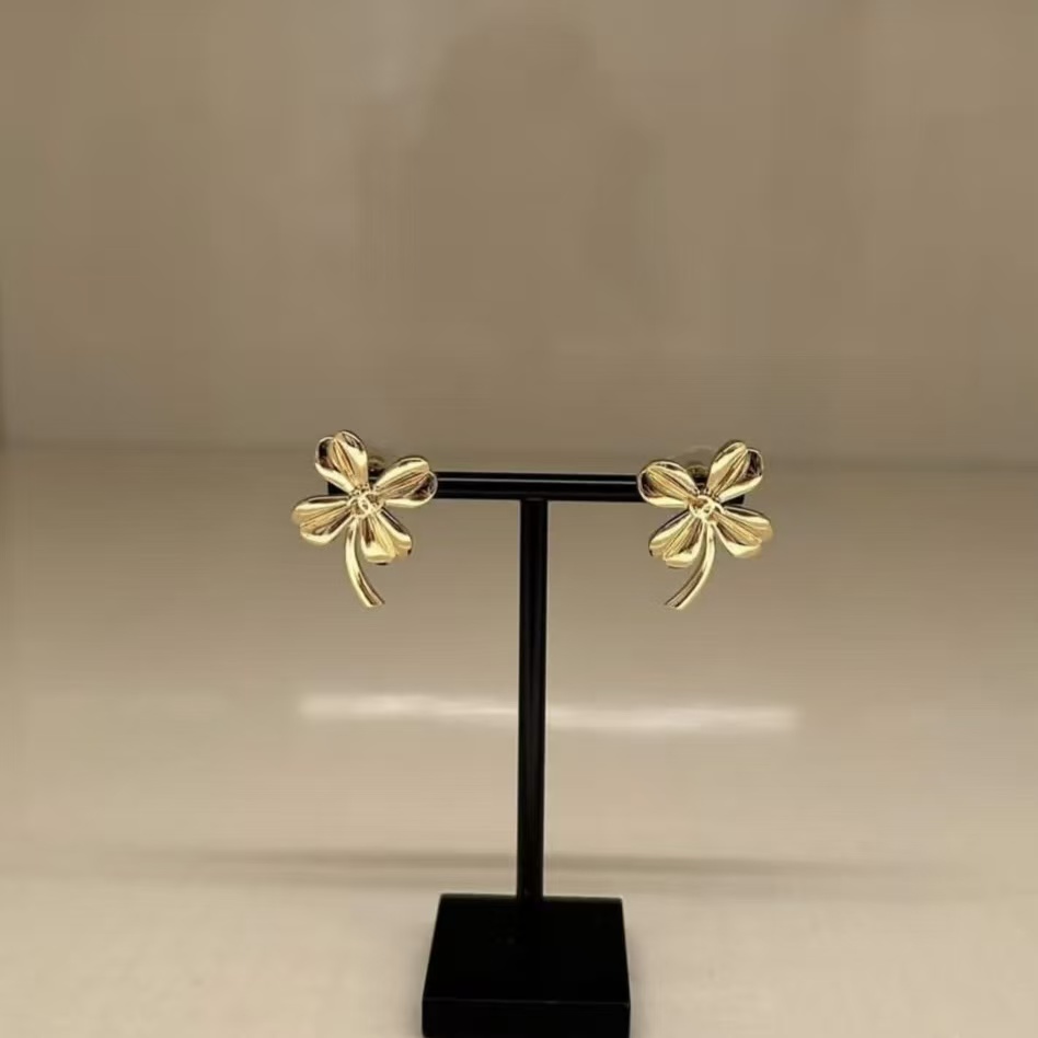 CHANE1 ダブルCクローバーピアス【50％割引+送料無料】