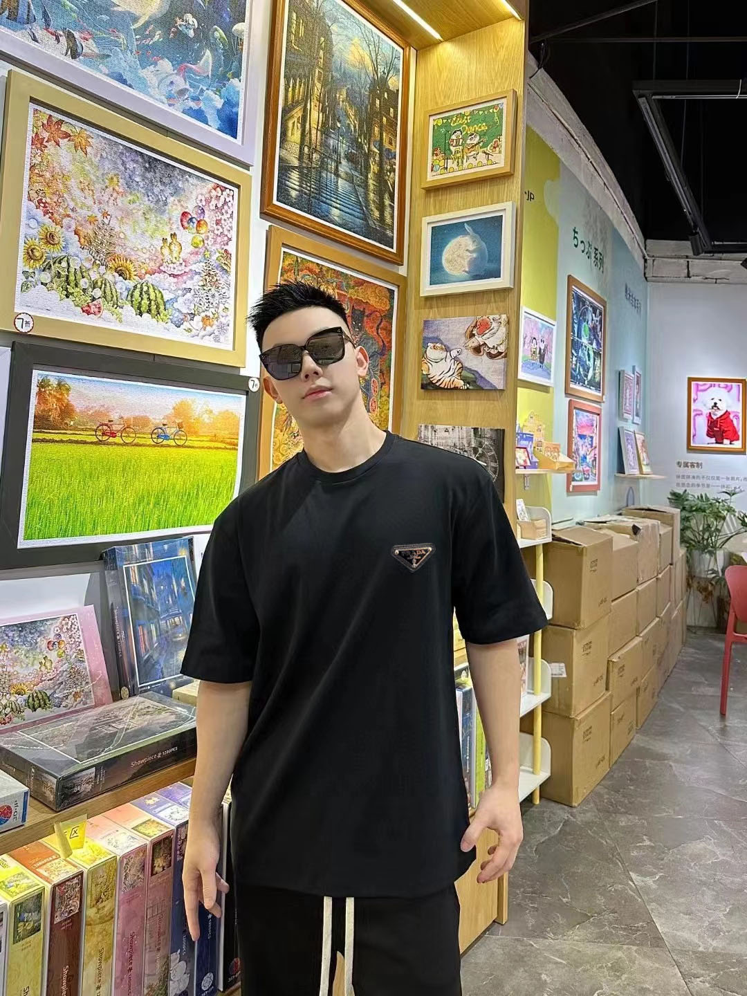 PR4DA  トライアングルロゴ クルーネック Tシャツ【 50％割引+送料無料】