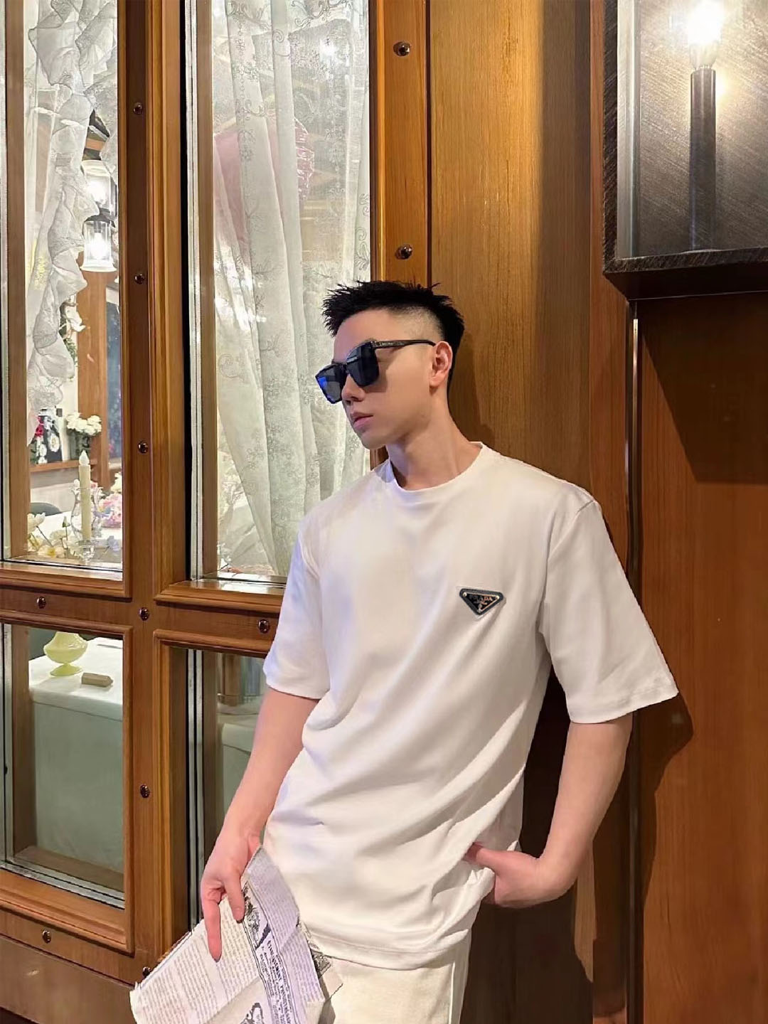 PR4DA  トライアングルロゴ クルーネック Tシャツ【 50％割引+送料無料】