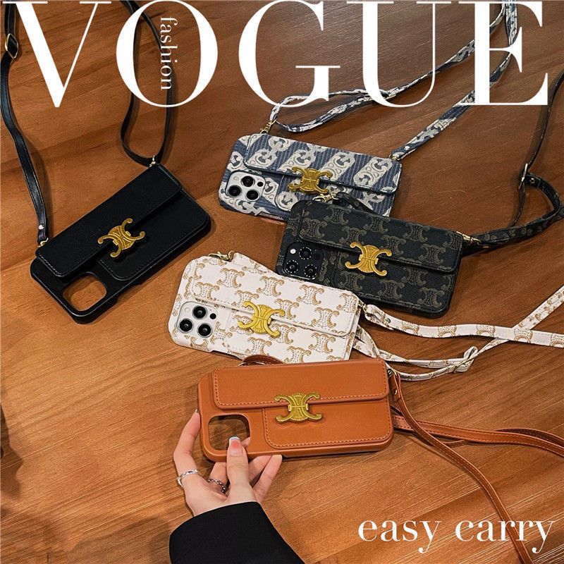 [CEL1NE]24新着カードホルダー付きレザークロスボディフォンケース📱【50％割引+送料無料】