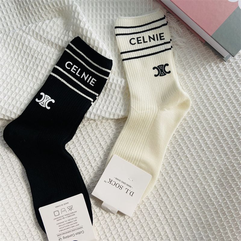 🧦[CEL1NE]ホットスタンプレターソックス【50％割引+送料無料】🧦