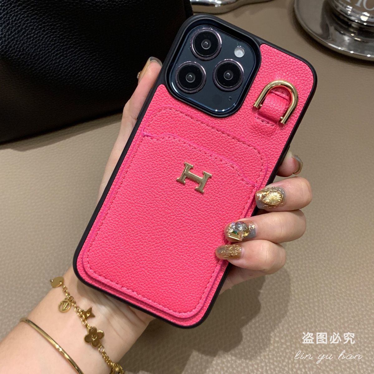 【HERME5 】レザーポニーアクセサリー電話ケース📱【50％割引+送料無料】