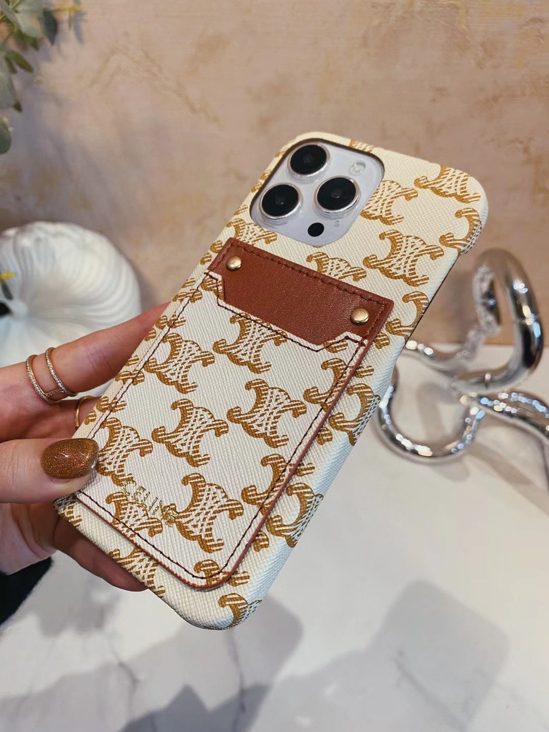 [CEL1NE]24新着レザーカードホルダー携帯電話ケース📱【50％割引+送料無料】