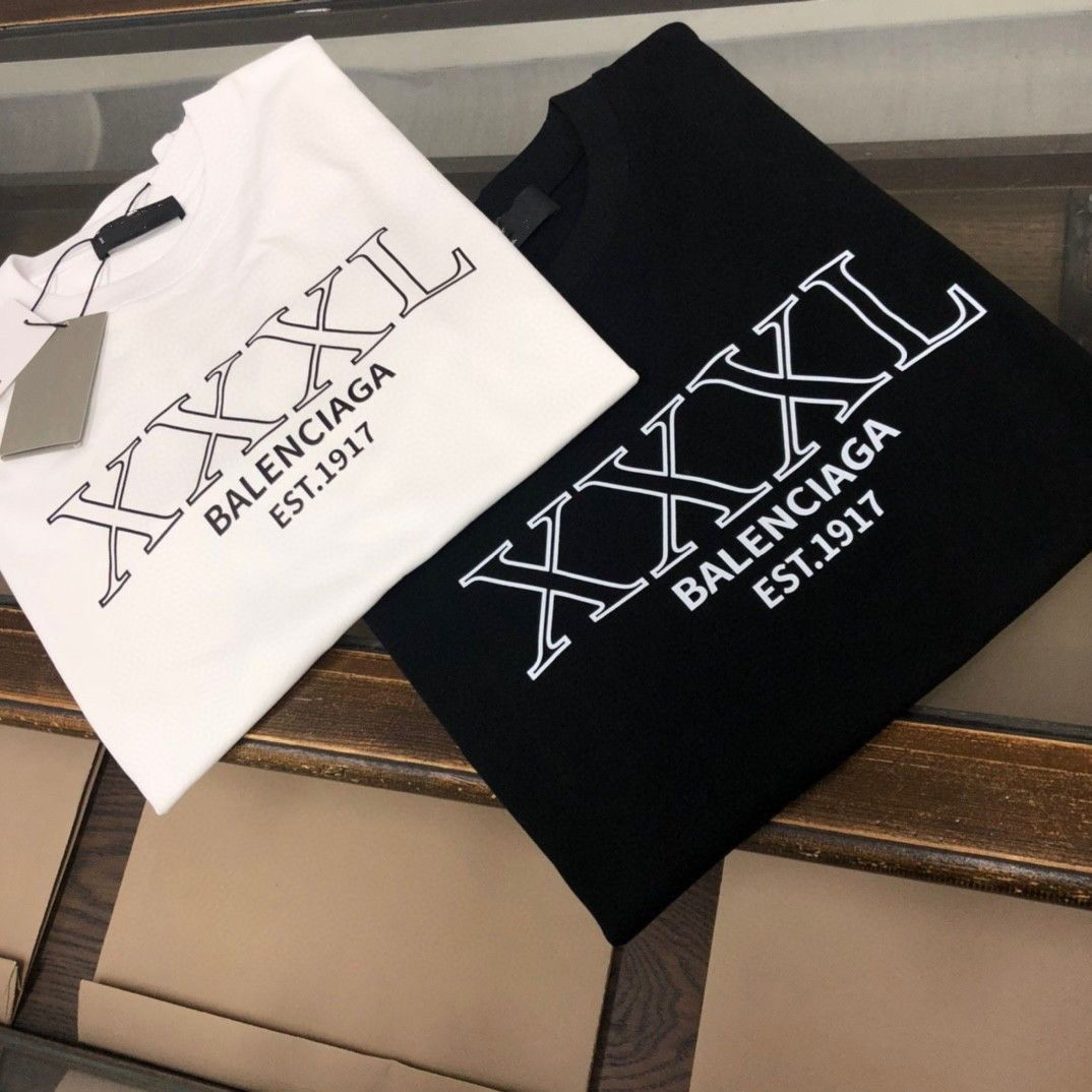 BALENC1AGA  レタークルーネックプリントTシャツ【 50％割引+送料無料】