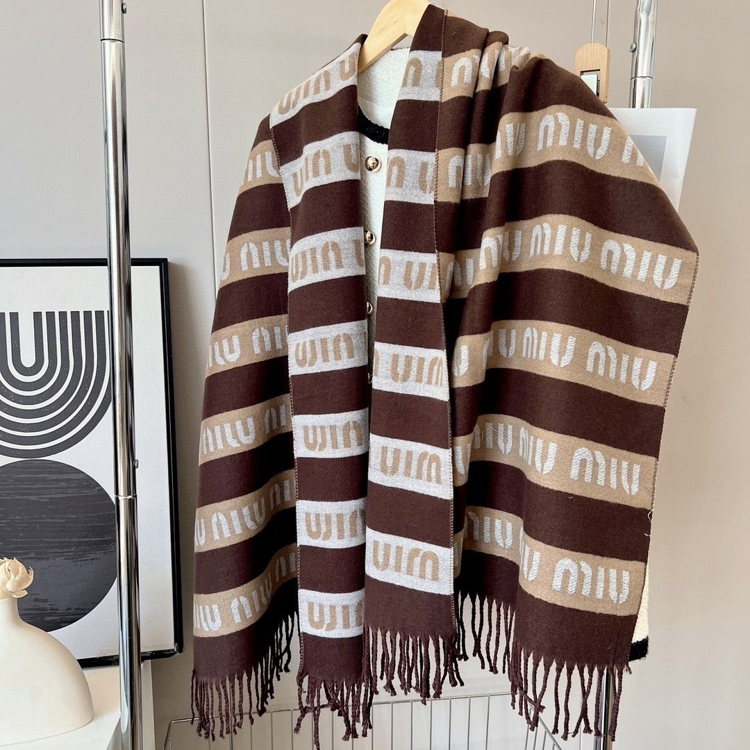 [M1UM1U]🧣ストライプのスカーフ🧣【50％割引+送料無料】