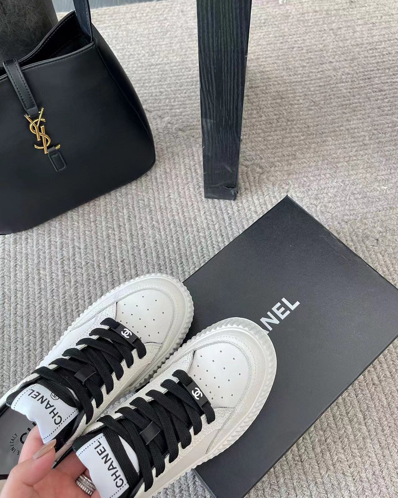 CHANE1 高品質レースアップパンダカジュアルシューズ【50％割引+送料無料】