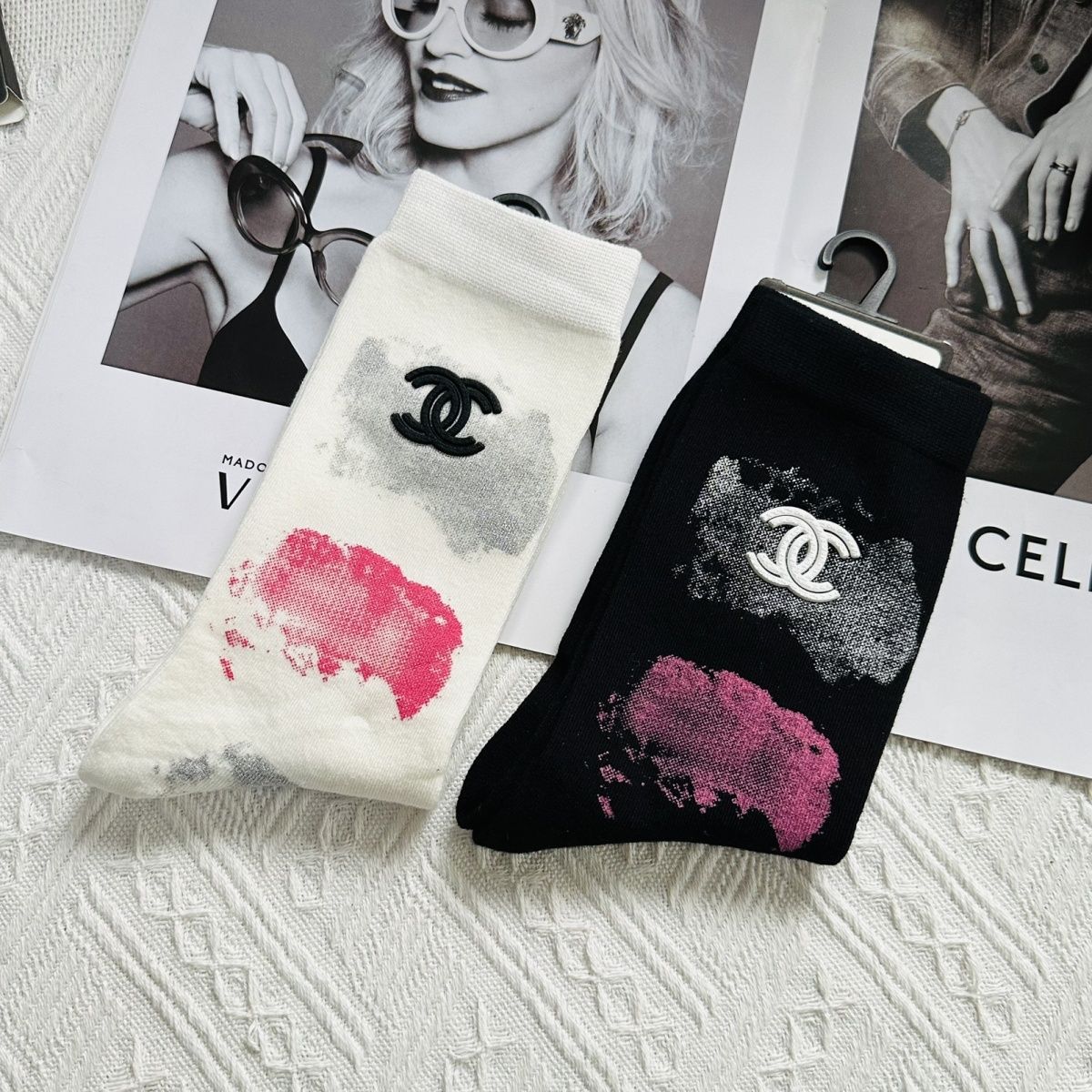 🧦[CHANE1]絞り染めのペイントソックス【50％割引+送料無料】🧦