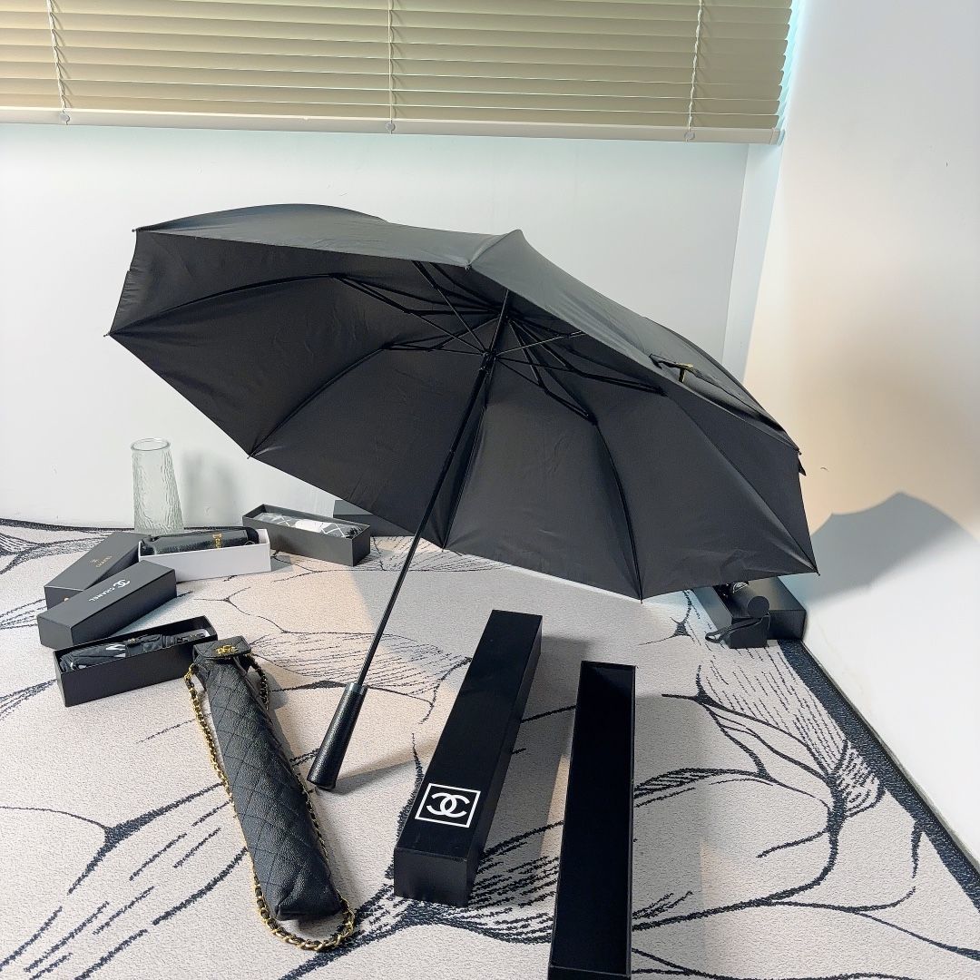 🌈シャネル 傘 - レザーケース - 高品質☂️