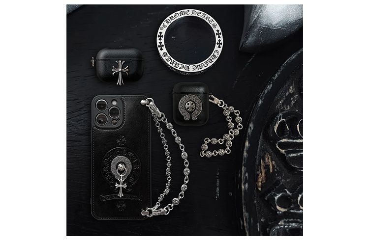 [CHR0ME HEARTS]👄刺繍入り財布電話ケース📱【50%オフ+送料無料】