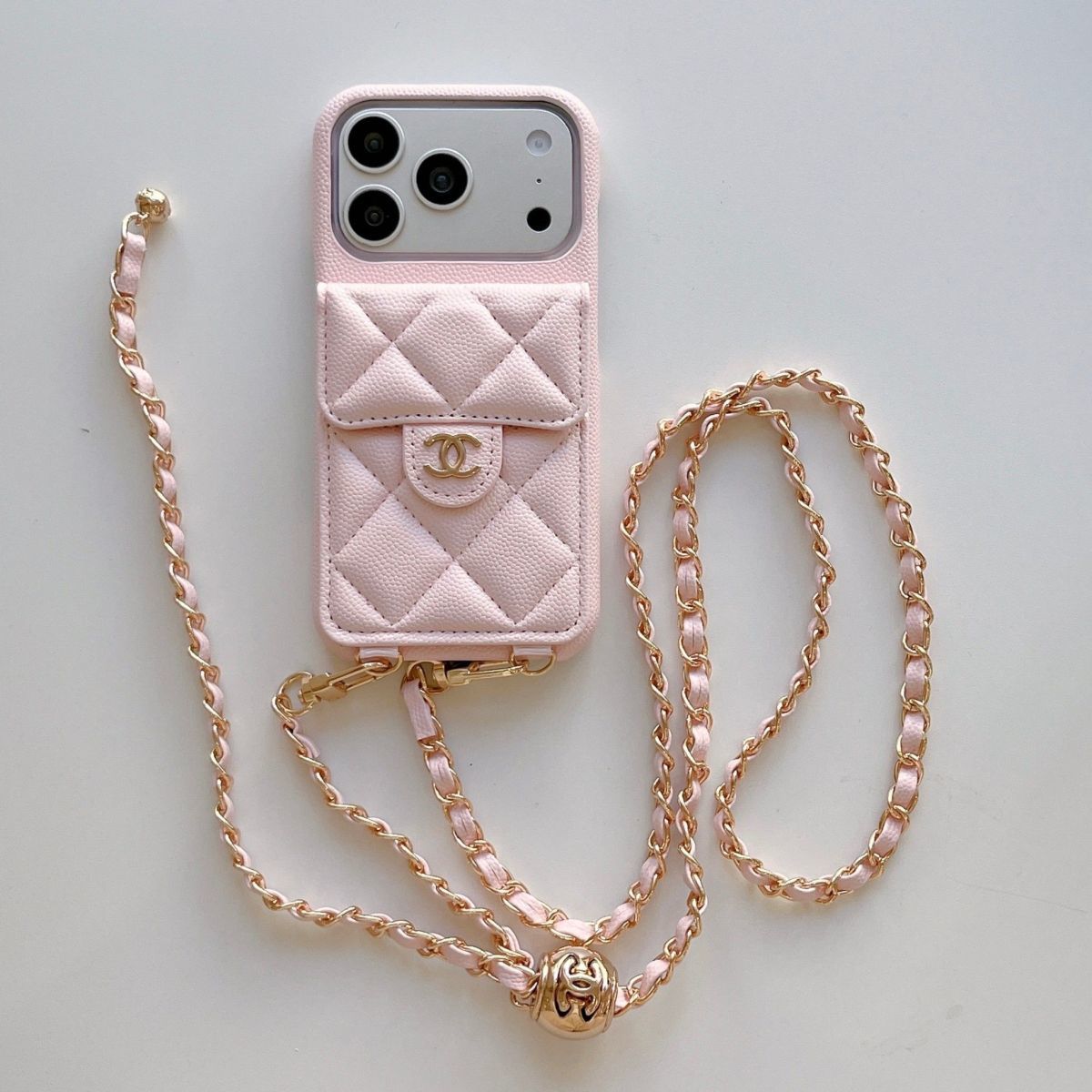 📱シャネルのチェーンカードホルダー付きスマホケース💎