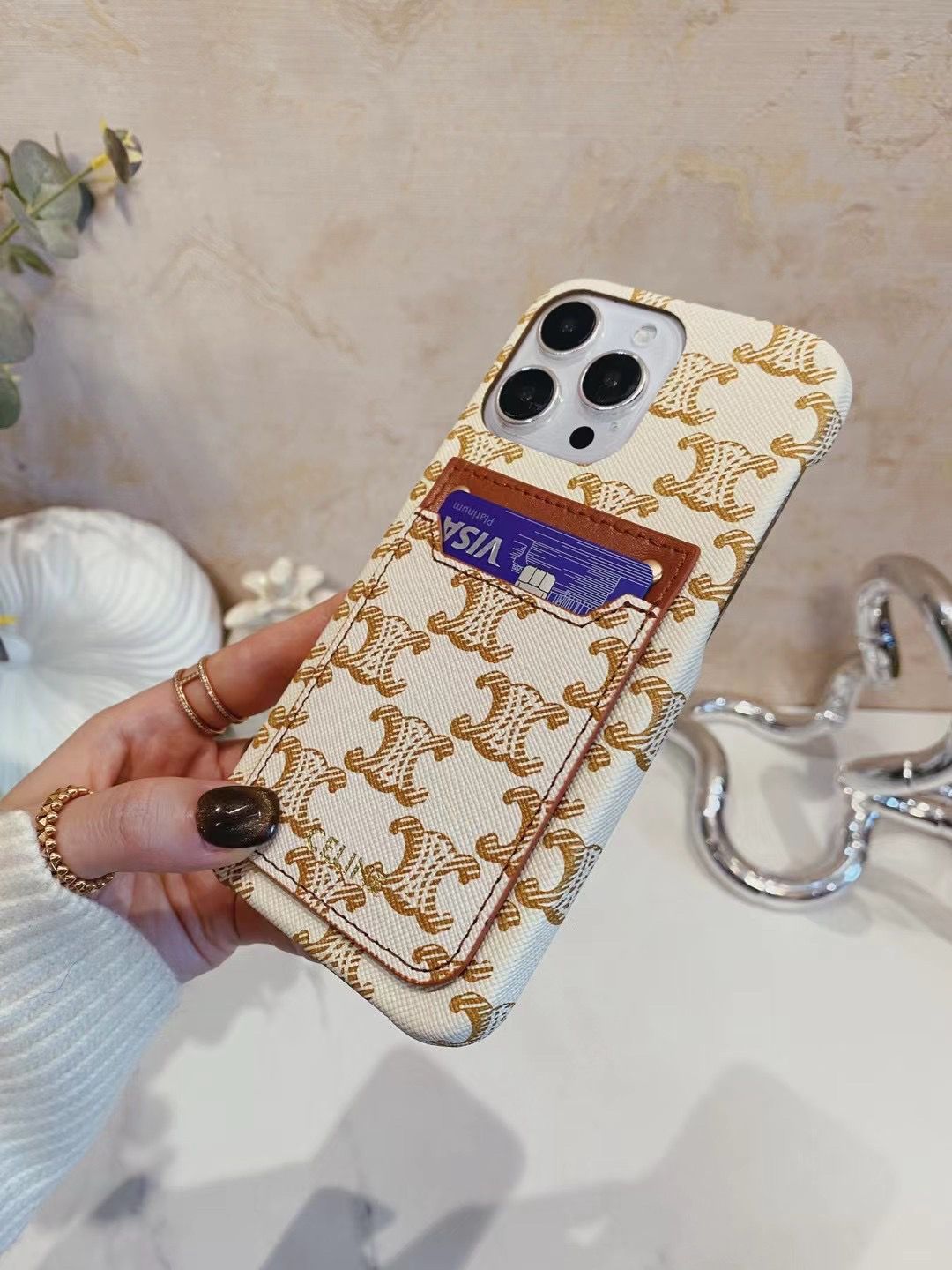 [CEL1NE]24新着レザーカードホルダー携帯電話ケース📱【50％割引+送料無料】