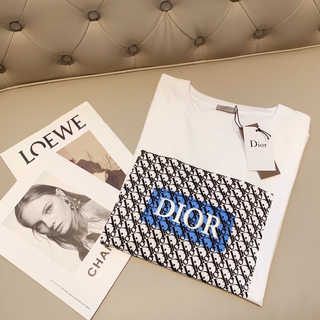 DI0R プリントラウンドネック半袖【 50％割引+送料無料】