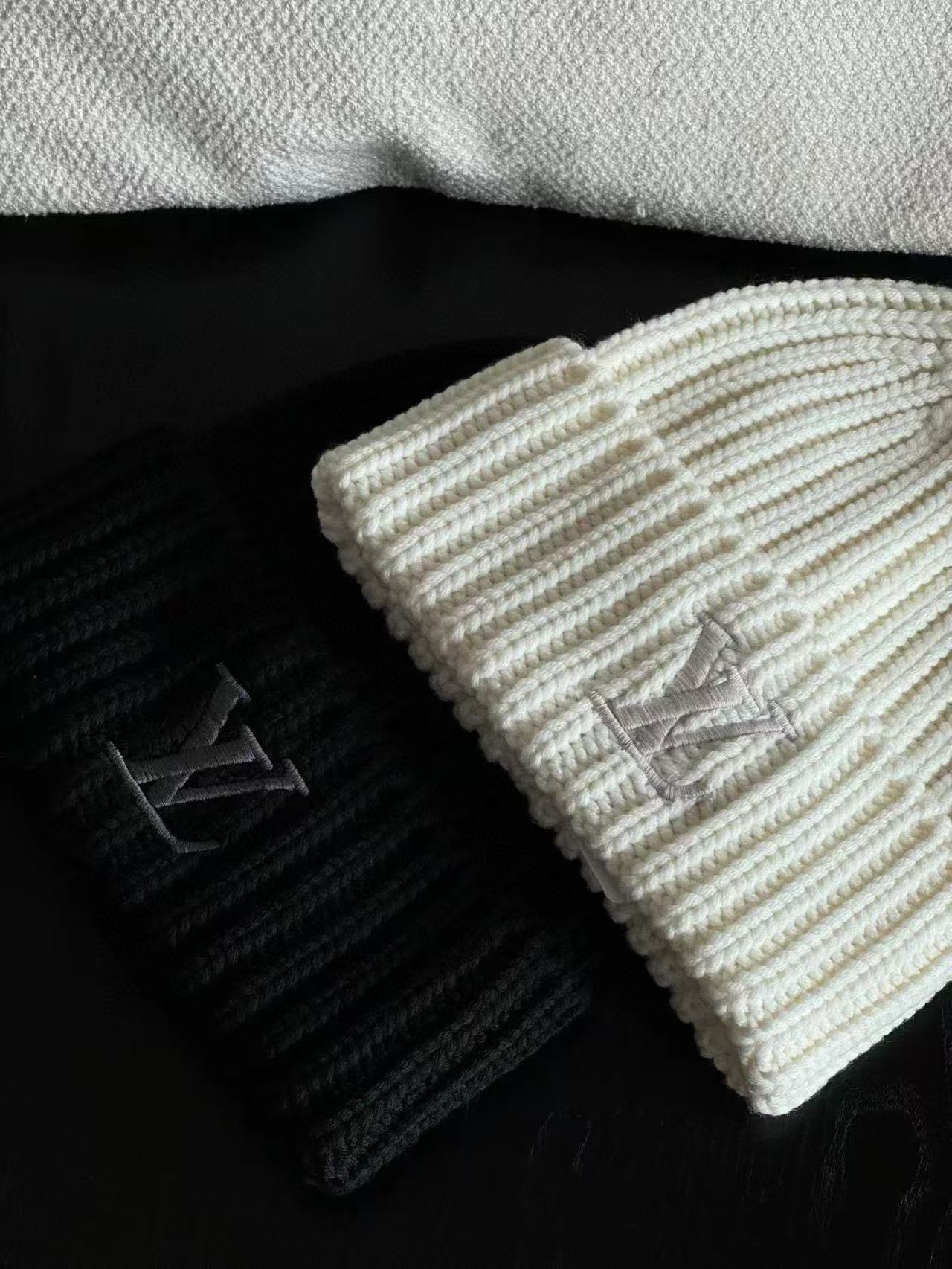 LV刺繍ロゴウールハット【50％割引+送料無料】