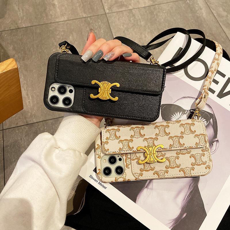 [CEL1NE]24新着カードホルダー付きレザークロスボディフォンケース📱【50％割引+送料無料】