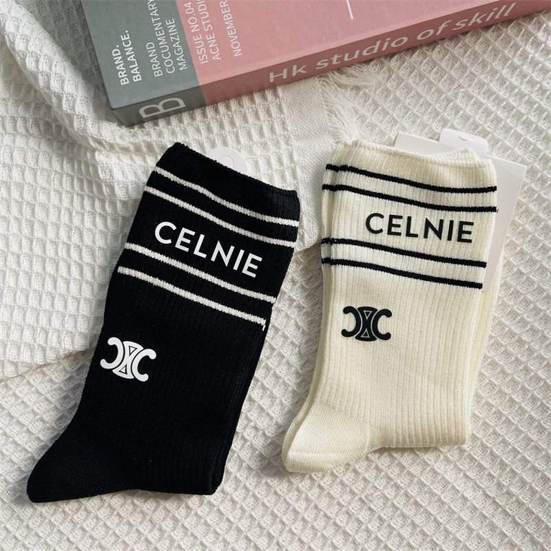 🧦[CEL1NE]ホットスタンプレターソックス【50％割引+送料無料】🧦