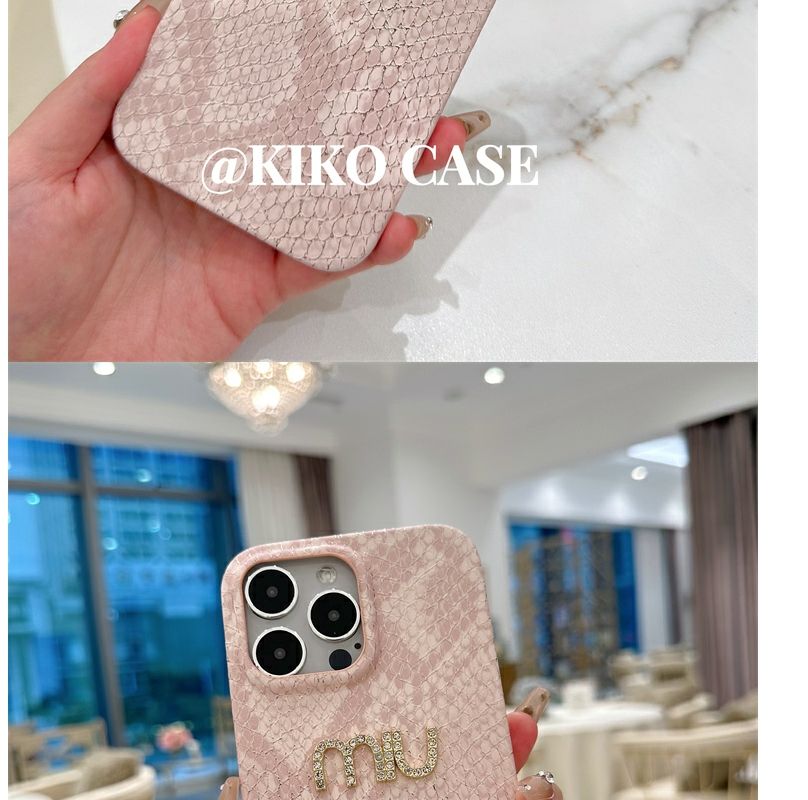 📱【MlUMlU】ダイヤモンド付きスネークパターン電話ケース📱【50％割引+送料無料】