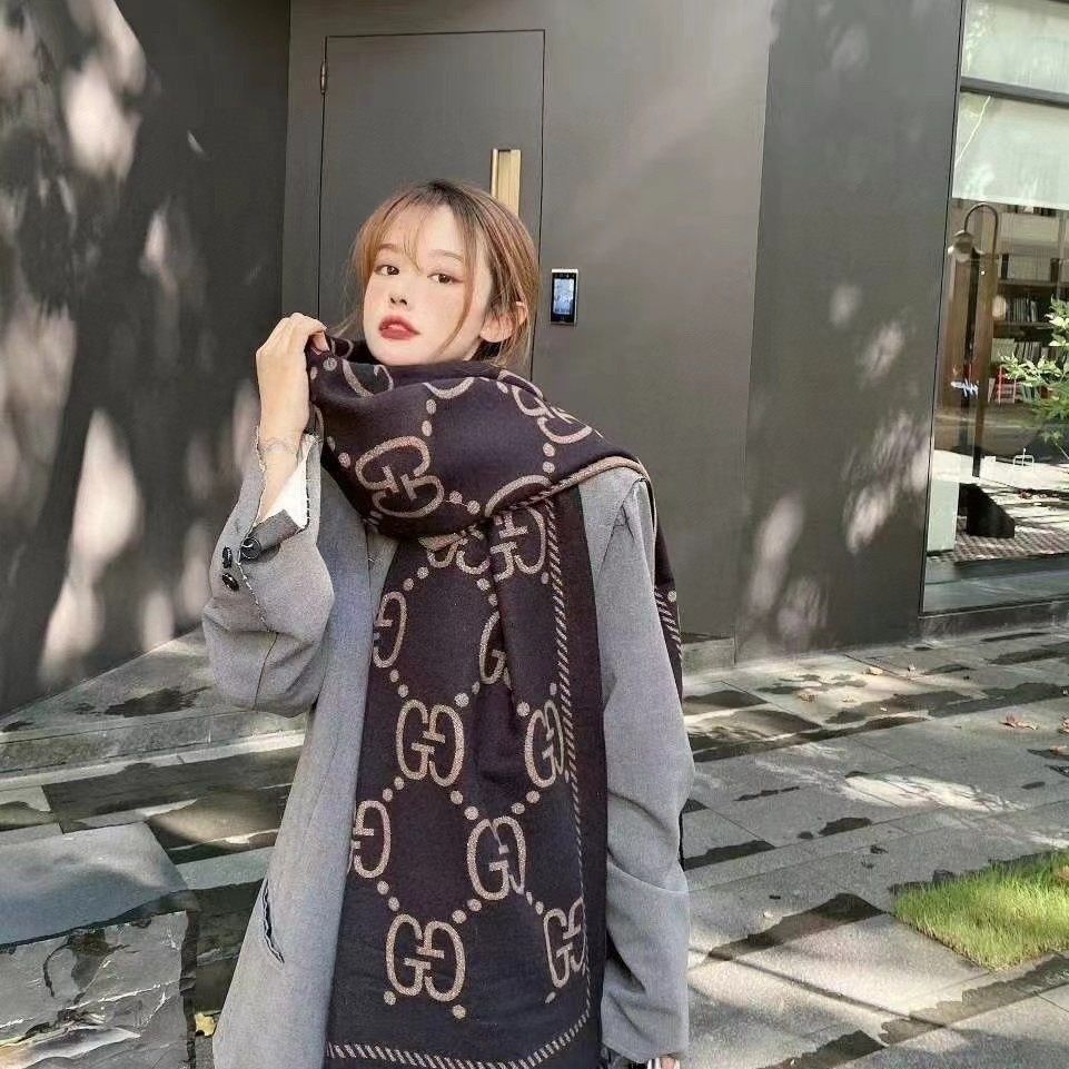 [GUCC1]🧣フリンジ付きリバーシブルスカーフ🧣【50％割引+送料無料】