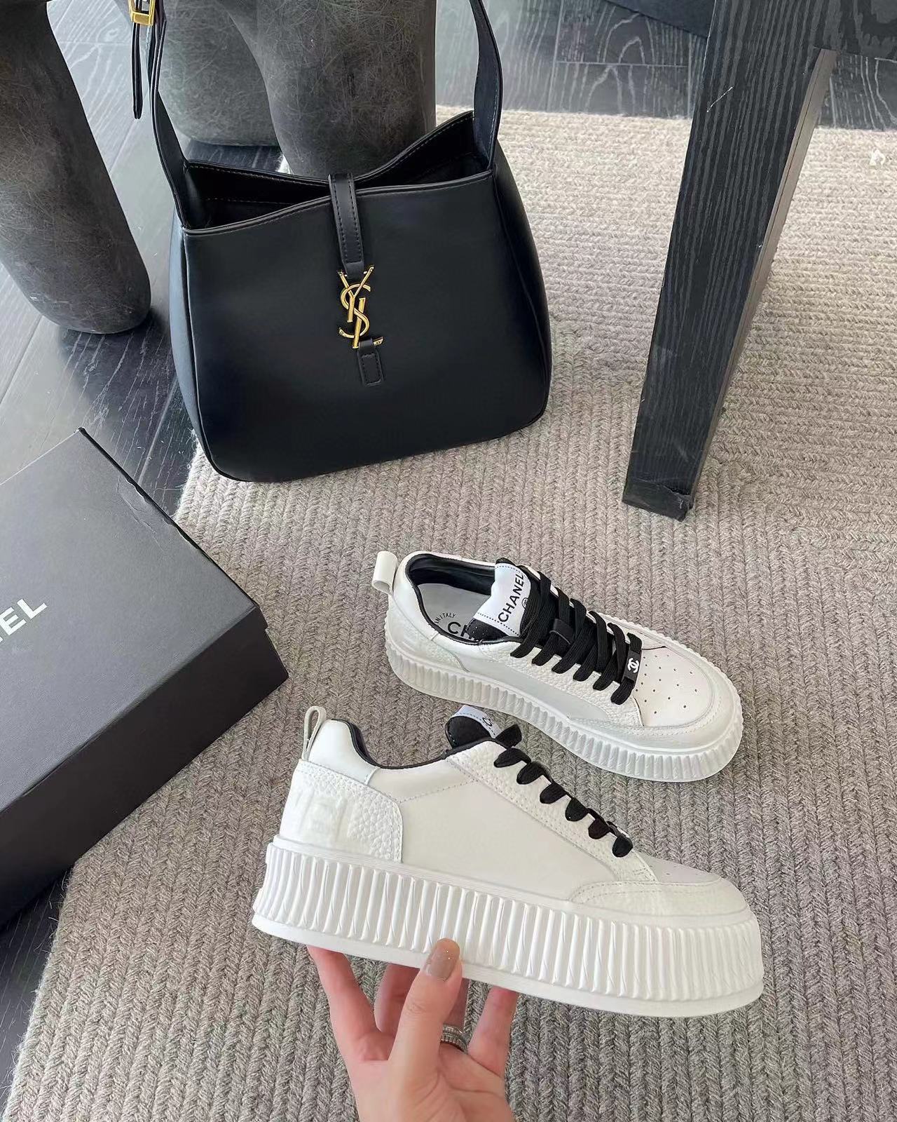 CHANE1 高品質レースアップパンダカジュアルシューズ【50％割引+送料無料】