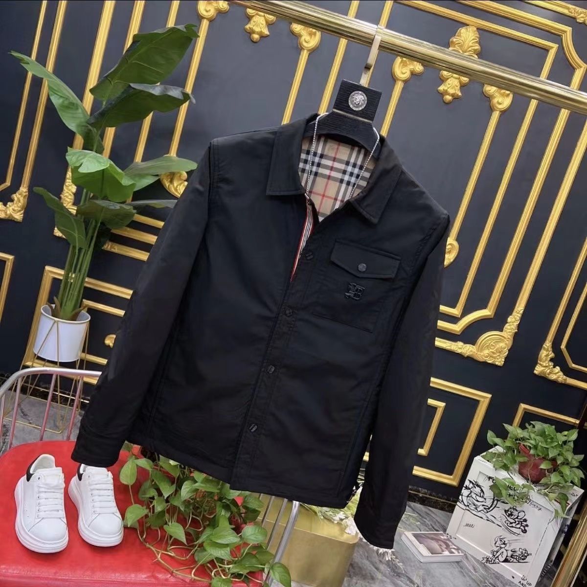 BURBERR1 ウォーホースラペルジャケット【 50％割引+送料無料】