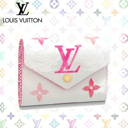 3色 23新作ルイヴィトンインナー柄★折りたたみ財布モノグラムピンク