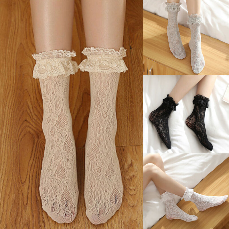 【有spu-无sku】Autumn New Sweet Retro Woman Girl Lolita Ruffle Casual Lace Princess Socks Meias Socks Dropshipping wholesale