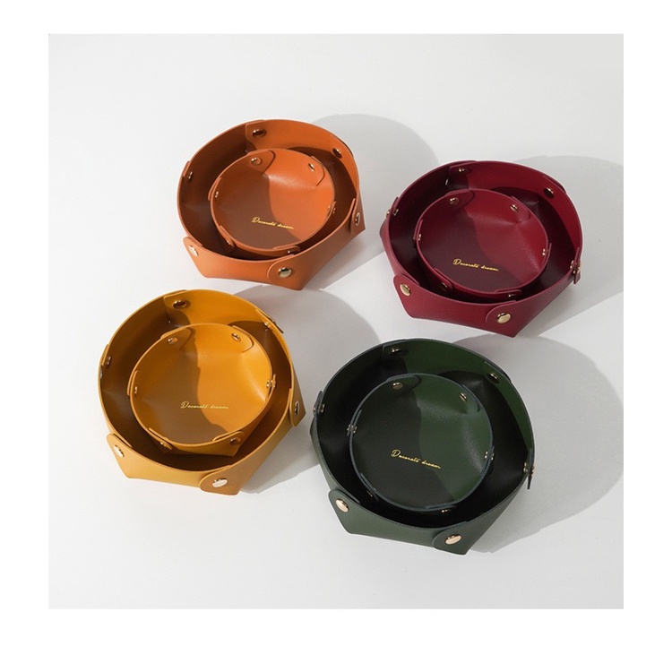 Organiser Holder [2pcs Set Same Color] Hex Round Keys Accessories Jewellery Handphone Gadgets Desktop Storage Basket Qua