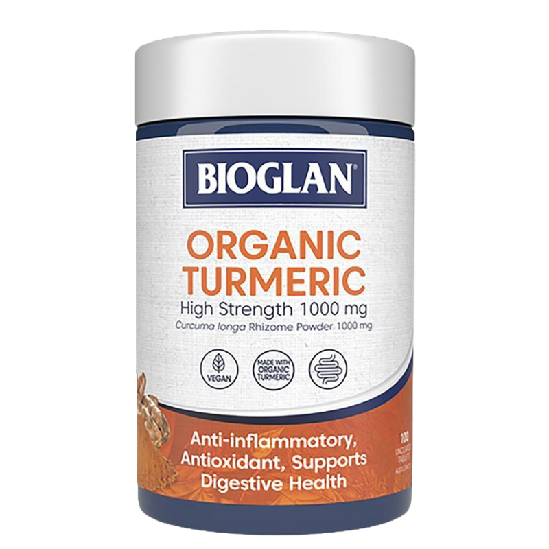 Bioglan Superfoods Organic Turmeric 1000mg 100 Tablets
