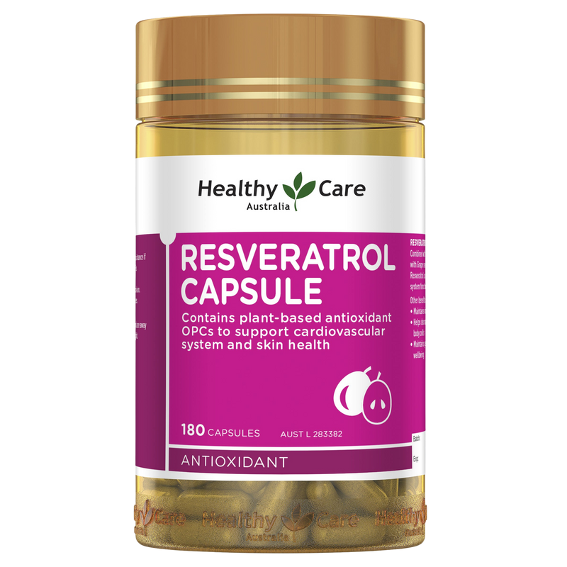 Healthy Care Resveratrol Capsule - 180 Capsules