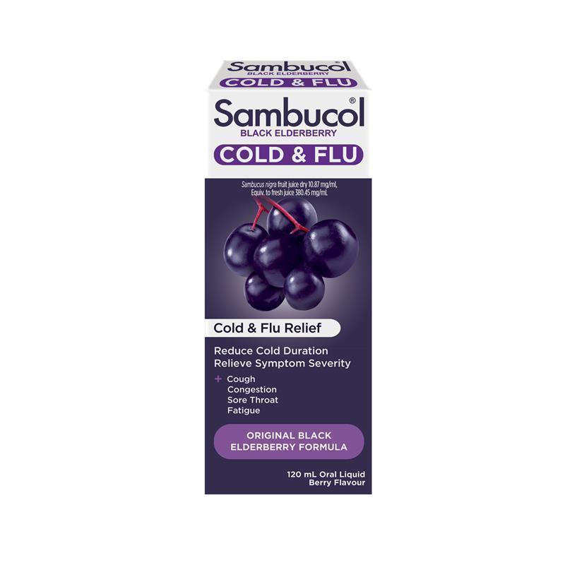 Sambucol Black Elderberry Adult Cold & Flu  Liquid 120mL