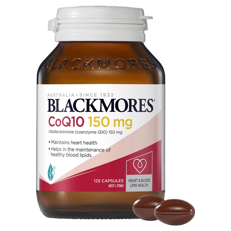Blackmores CoQ10150mg High Potency 125 Capsules Exclusive Size