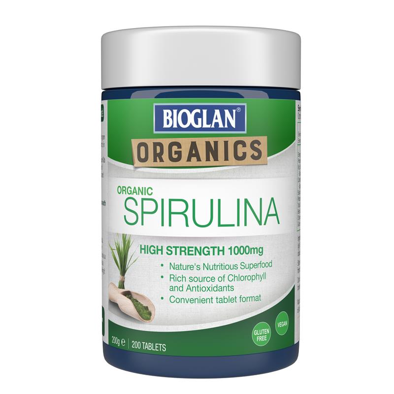 Bioglan Organics Spirulina 1000Mg 200S