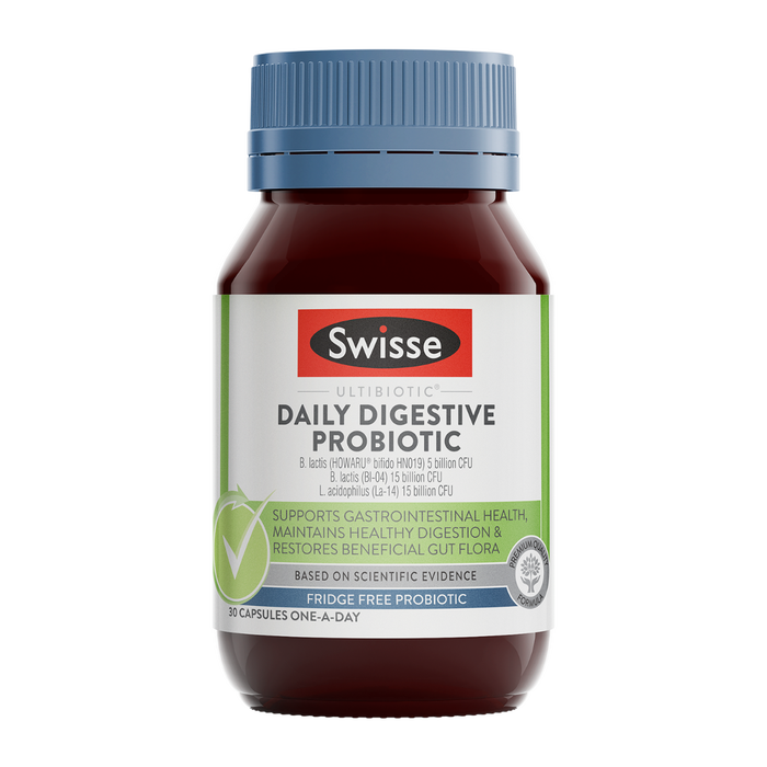Swisse Ultibiotic Daily Digestive Probiotic 30 / 90 Capsules
